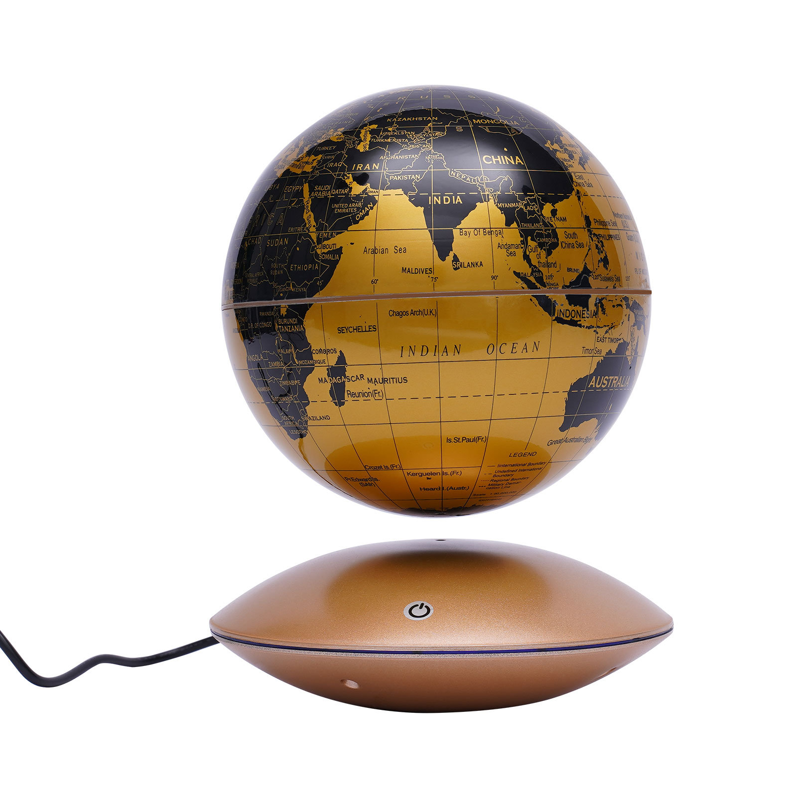 Wrought Studio Magnetic Levitating Floating Globe World Map Color