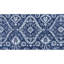 Ikat Area Rug in Blue/Dark Blue/White-72344179