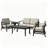 Clinkscales Teak Outdoor Four-person Patio Set with Cushions and Two Tables-115068872-115068875