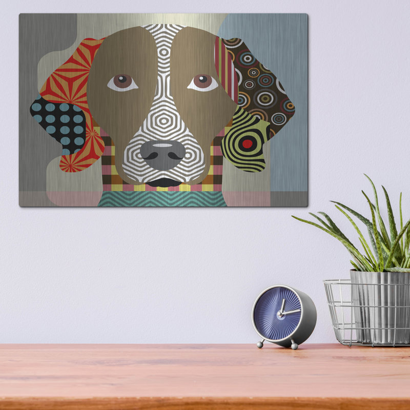 " Weimaraner " by Lanre Adefioyue, 12" H x 16" W