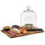Ensemble de service de planche à fromage 5 pièces avec dôme en verre Acaciawood Libbey