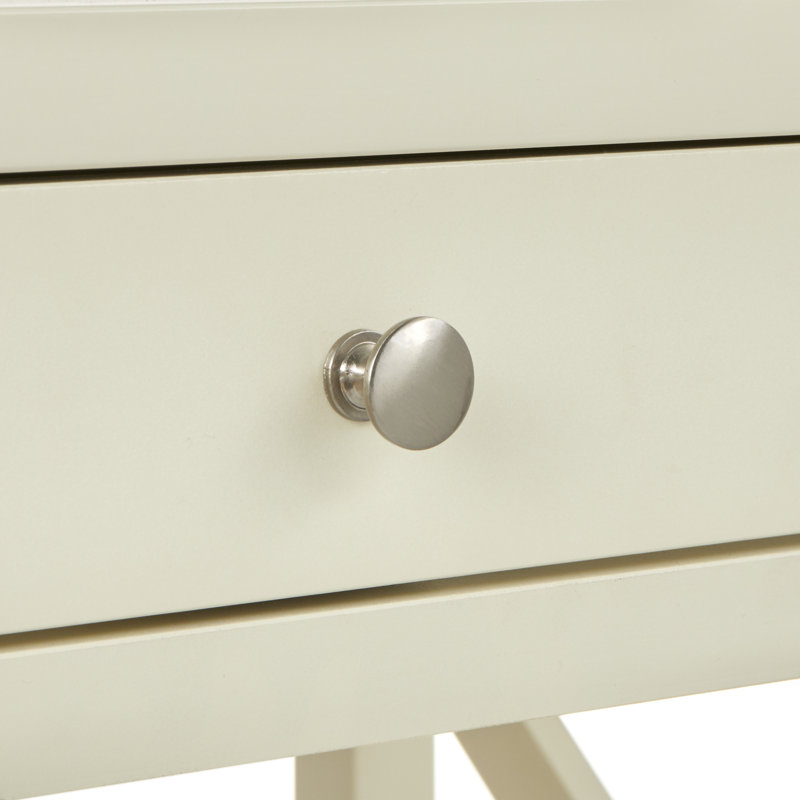 Derrik Solid Wood Writing Desk, Antique White