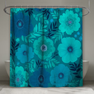 Rideau de douche floral - Boho bohémien