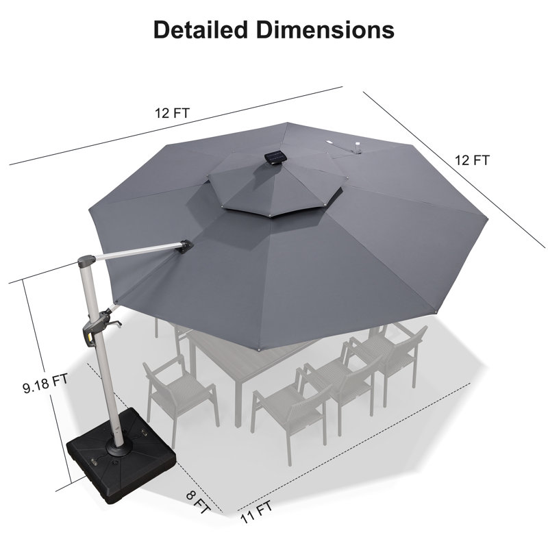 Rohles 3.7m Cantilever Parasol
