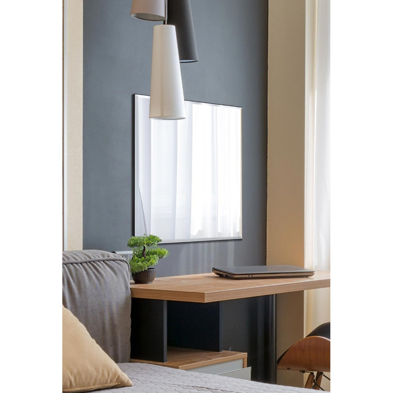 Azariea Wood Flat Wall Mirror, 27cm x 23cm