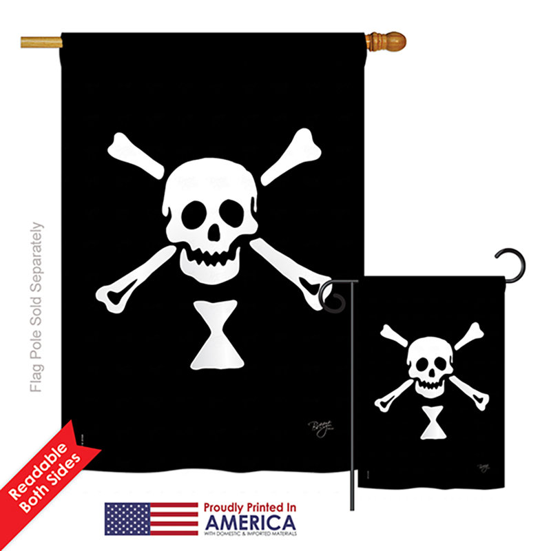 Ensemble de 2 drapeaux de jardin 2 pièces en polyester wynne pirate impressions Emanuel