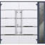 Façade extérieure avant double portes en métal / deux fenêtres 1105 en verre graphite gris miroir / Sidelite / porte d'entrée extérieure moderne peinte à gauche 86 po x 80 po-111445197-111445199