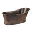 67" Hammered Copper Single Slipper Bathtub