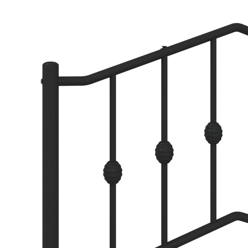 Afrin Metal Bed, Black, European Double (140 x 200cm)
