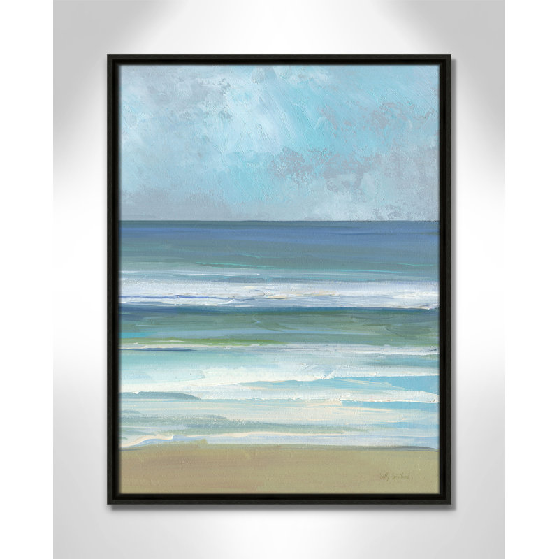 «Gentle Waves II» par Sally Swatland, Espresso, H 25,5 po x l 19,5 po