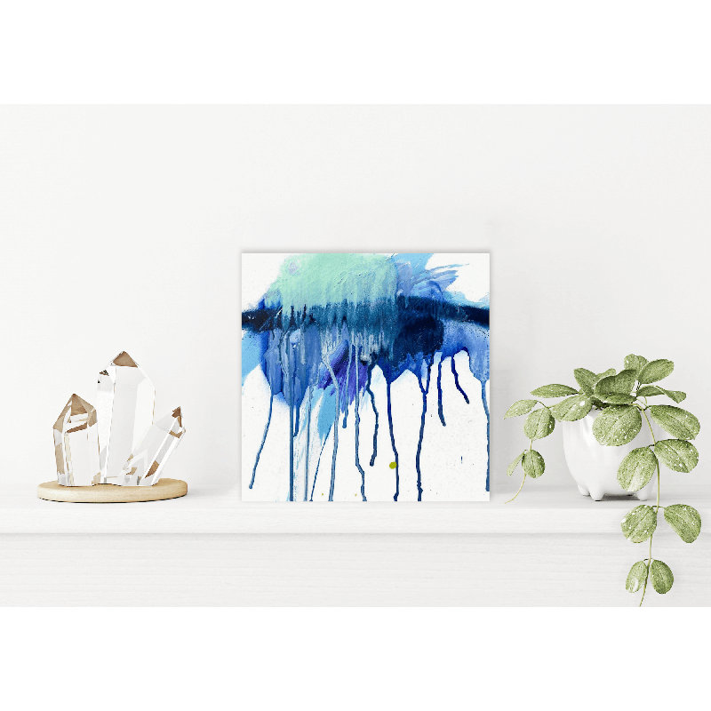 Stalacite - Artist Enhanced Canvas Print, 30" H x 30" W x 1.75" D, Black Framed Canvas