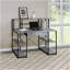 Bureau gris et noir avec tablettes ouvertes et huche-896186527-896186524