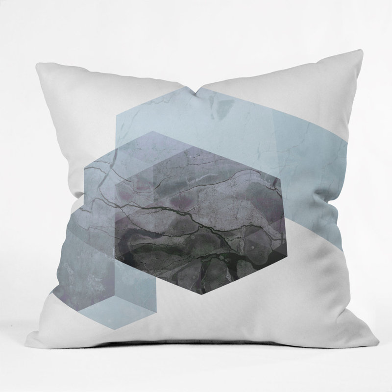 Coussin décoratif intérieur/extérieur géométrique emanuela carratoni, 18 po x 18 po