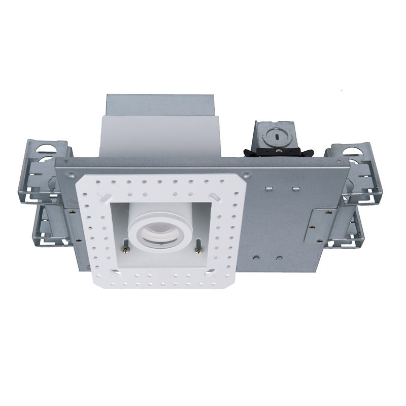 Moteur à silo à DEL et boîtier encastré de nouvelle construction invisible, 2700 K, 14 W, Blanc et blanc