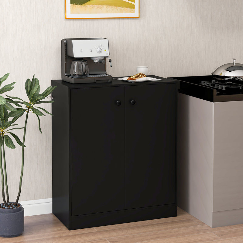 Navjeevan Rectangle Accent Cabinet, Black