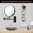 Wall Mounted 8" LED Makeup Mirror With Magnification, 3 Alexusia LED Lights Makeup Mirror-1256548593