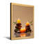 Zen, pierres, bougies, pierres, feuilles de bambou, reflets paisibles, lumière chaude, atmosphère calme-146899625-146899624-146899621