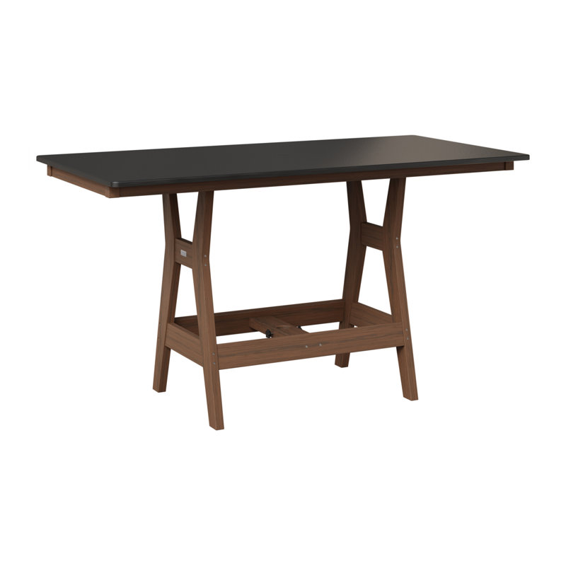 Table de salle à manger rectangulaire 66 po Berlin Gardens Harbor, Imbuia, Noir martelé, H 30,37 po x l 66 po x P 33 po
