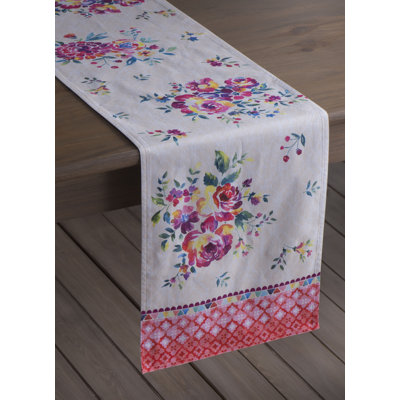 Floral 100% Cotton Table Runner