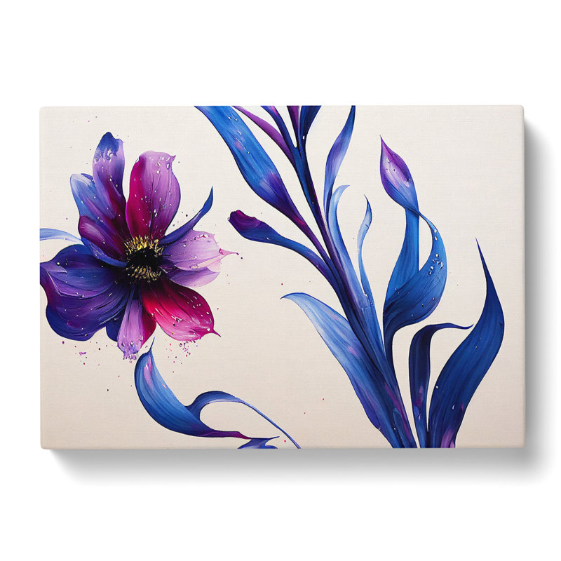 Painted Flowers Vol.3 Abstract - Wrapped Canvas Painting, 35cm H x 50cm W x 3cm D