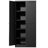 61" Black Metal Kitchen Pantry Cabinet Adjustable Storage With 4 Shelves