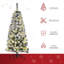 HOMCOM Prelit Snow Flocked Christmas Tree w/ Light Xmas Decoration Green-1237803780