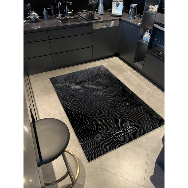 Tapis décoratif moderne Mira, Rectangle 4 pi 7,12 po x 6 pi 6,74 po