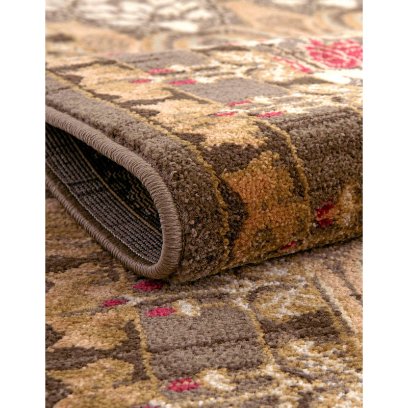 Moore Ikat Brown Area Rug, Rectangle 10' x 13'1"