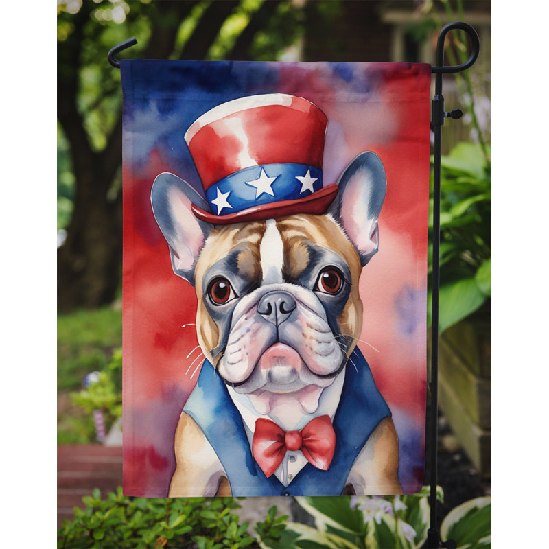Drapeau patriotique du jardin américain, Brown French Bulldog