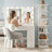 Lighted Vanity Desk With 11 Hollywood Bulbs, 11 Drawers & 7-Tier Shelf, Makeup Vanity With Power Outlet, 3 Color Modes, White Dressing Table