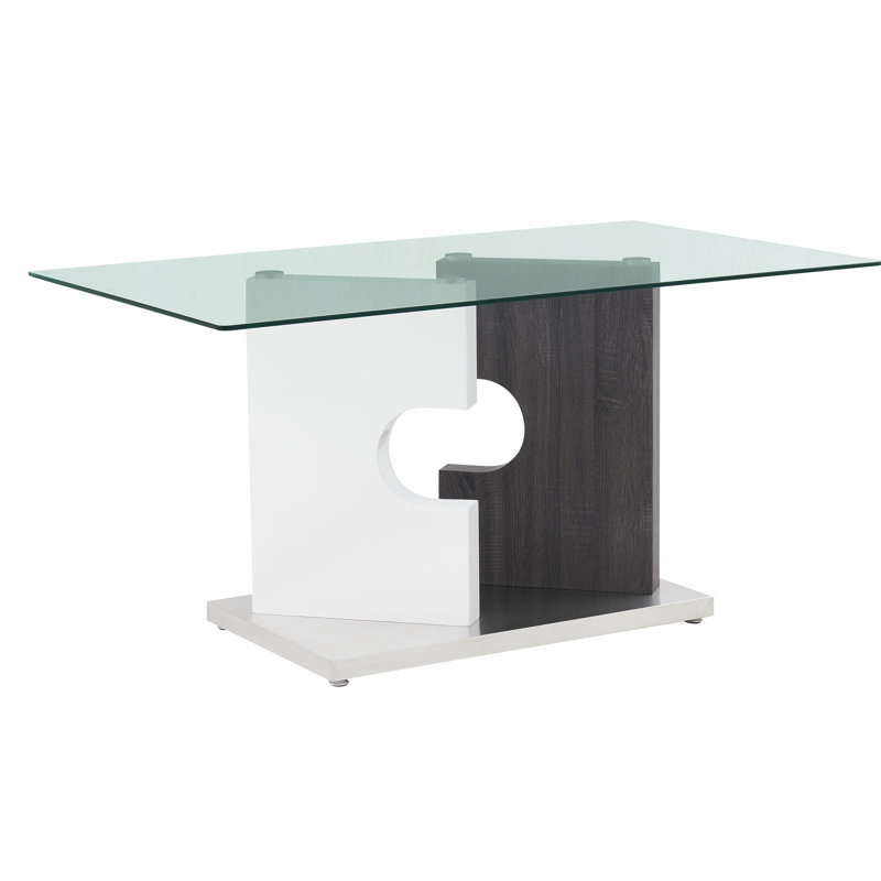 Garstang Rectangular Glass Top Dining Table