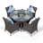 Karcher 4 Seater Dining Set with Cushions and Parasol-39926009