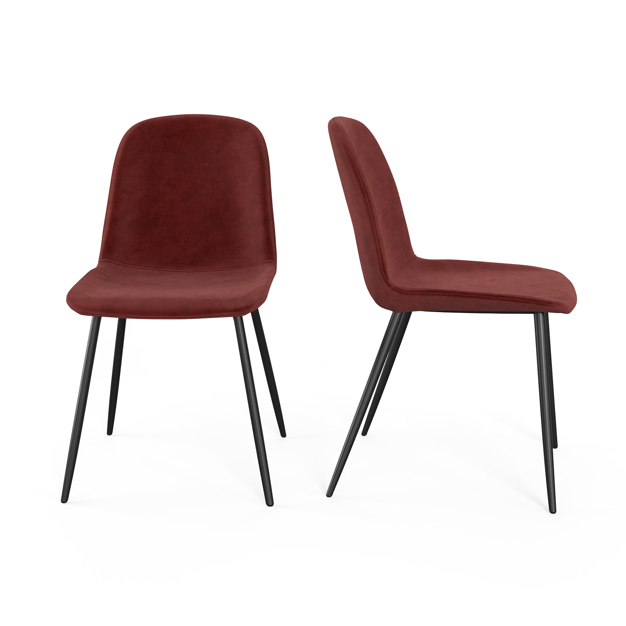Kody Comfort+ Velvet Dining Chair, Bella Claret Performance Velvet