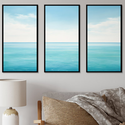 Ensemble de salon art mural océan Minimalisme Horizon Charm II