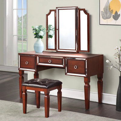 Ensemble coiffeuse et tabouret Nordheim