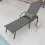 Ensemble de 2 pièces pour patio, piscine, salon, couleur grise avec coussin
