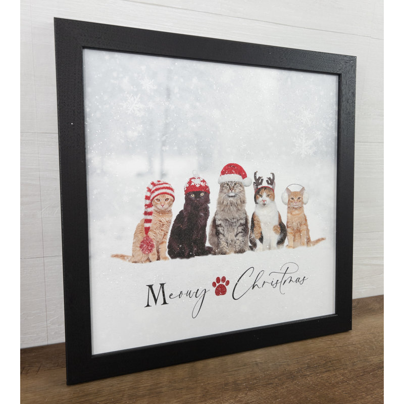 Mignon de chat Ho Ho Ho, H 18 po x l 18 po x P 1 po, Noir