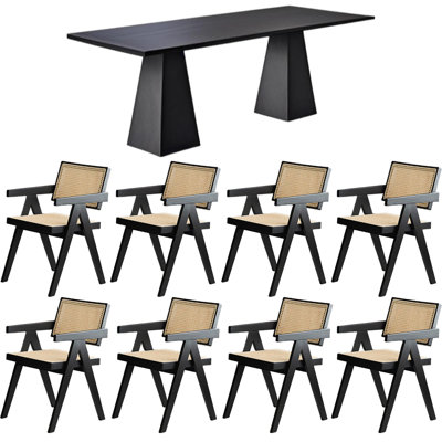Solid wood versatile dining table sets
