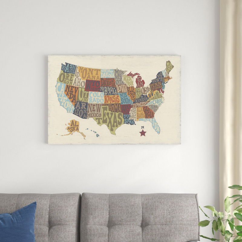 «United State Signs» par June Erica Vess, impression sur toile tendue, H 24 po x l 36 po x P 1,25 po