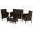 Rintaro 4 - Person Patio Conversation Set with Cushions-1464975483