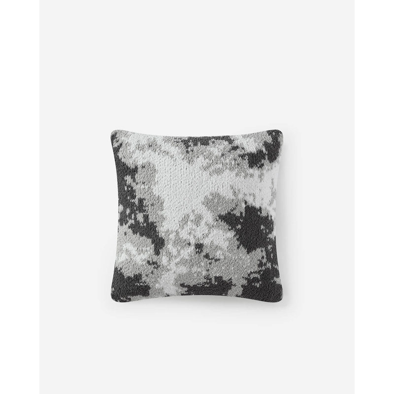 Snug Square Pillow Cover & Insert, Gray Camo Abstract