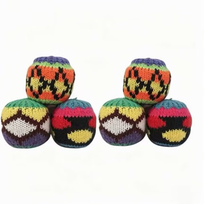 of Nature Footbag Sack for Kick Ball Assorted Foot Bag Crochet Hacky for Adults Juggling Balls for Beginners Multicolored Geometric