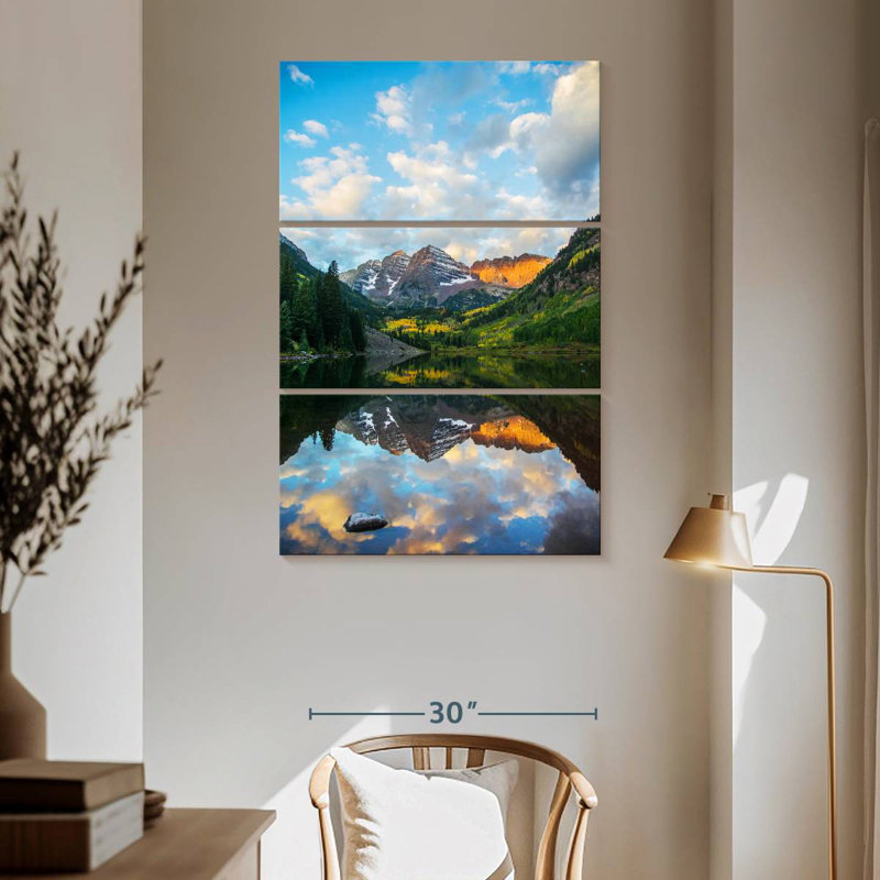 Alvord Maroon Bells Lake Sunrise, 65" H x 42" W