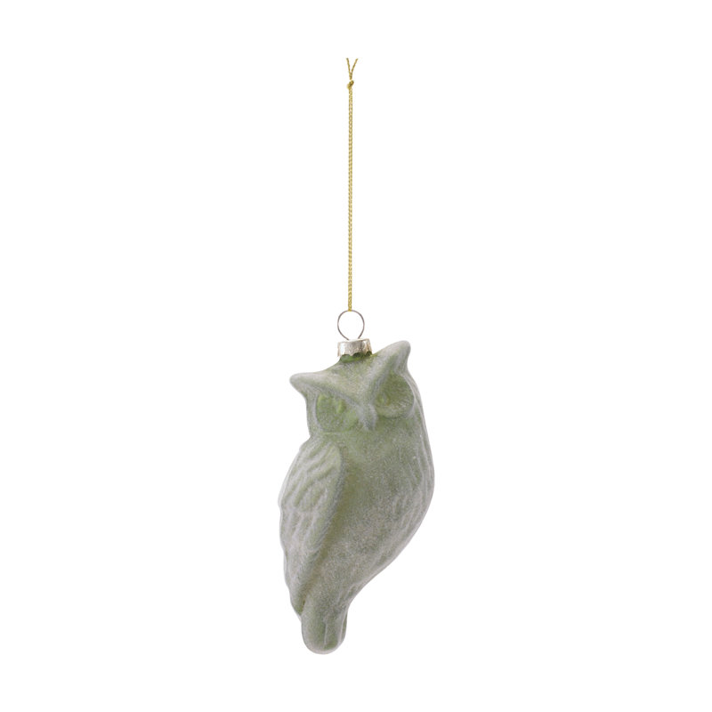 Ornements en verre hibou (ensemble de 12)