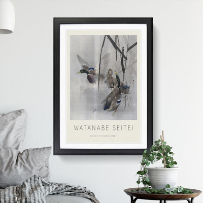Ducks In The Rushes by Watanabe Seitei - Single Picture Frame Print