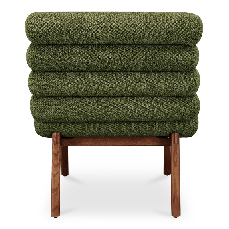 Arlo Lounge Chair, Dark Green Boucle