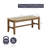 Aston 40" W Solid Wood Entryway Bench with Seagrass Seat