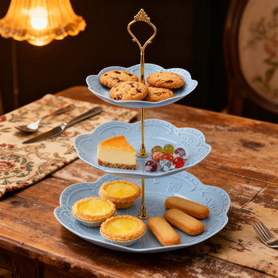 Support à 3 couches pour porte-gâteaux, plateaux décoratifs, tour à dessert, réceptions, thé, mariage, table à dessert, salon, plateau de fruits séchés