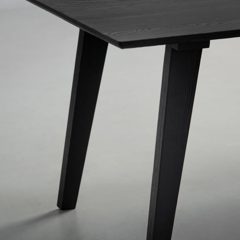 Table de salle à manger en frêne, H 29,53 po x L 55,12 po x l 27,56 po