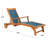 London Outdoor Eucalyptus Wood Chaise Lounge-1860210303